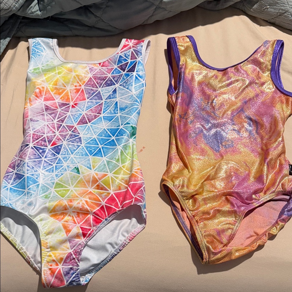 Colorful Geometric and Shimmering Leotards
